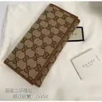 【二手精品】GUСCI  CALFSKIN WALLET 老花翻蓋長夾 錢包 釦式 牛皮 免運 實拍