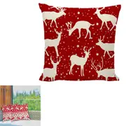 Christmas Pillow Covers Animal Deer Throw Pillow Case Cushion Cover Merry Christmas -Style 4