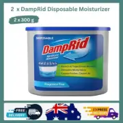 2x Bucket Damp Rid Disposable Moisture Absorber Fragrance Free White 300g NEW AU