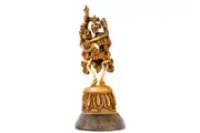 5” Antique Handmade Yak Bone Citipati Buddhism Statue Hand Carved Made In Nepal