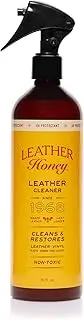 Leather Honey Leather Cleaner Spray with UV Protectant - Leather Cleaner for Auto Interiors, Furniture, Shoes, Bags, Accessories & Apparel - 16oz Spray Bottle with UV Protectant