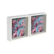 Nicola Spring 2 Piece Box Photo Frame Set - 8 x 8 Square Acrylic Frame