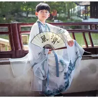 在飛比找蝦皮購物優惠-兒童漢服 小孩古風服飾 國小讀經班 青少年中國風唐裝 男孩表
