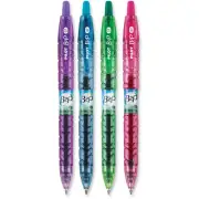 Pilot Gel Pen B2P Bottle-2-Pen Recycled Retractable, Assorted, Pack of 4 36620