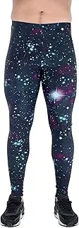 [Kapow Meggings] The Original Men's Leggings: Ideal for Fitness, Running, Fashion, Festivals, Parties & Activities - Men's Long Leggings, Stylish & Comfortable, Cosmos, S
