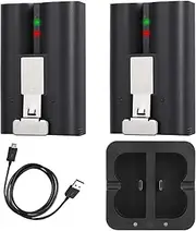 SLODA 2 Packs Battery V4 Compatible for Video Ring-Doorbell Camera 1/2/3/4, Spotlight Camera, Rechargeable Upgraded Cam Batteries (2nd & 3rd Gen) Camera Indoor and Outdoor PN V4 1ICR19/66-2