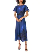Vince Camuto Flutter Sleeve Round Neck Blouse