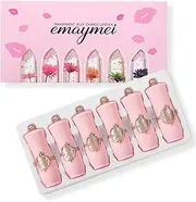 Flower Jelly Lip Balm Set Temperature Color Changing Lipstick Long-Lasting Moisturising Cream Lips Makeup Set Lip Care Daily Use