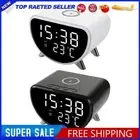 Digital Alarm Clock with Wireless Charging Sleep Timer with Temperature Meter