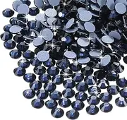 uxcell 1440 Pcs Hotfix Rhinestones Flatback Crystal Glass Gems for Crafts Clothes DIY Decoration(SS16 4mm, Ink Blue)