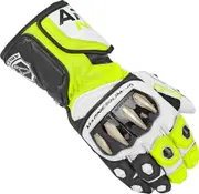 Arlen Ness Sugello Motorcycle Gloves, black-white-yellow, Size XS for Men Black White Yellow