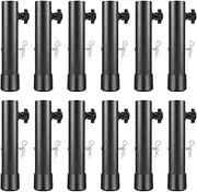 12Pcs Folding Table Leg Extender, Heavy Duty Steel Folding Table Leg Riser, with Fixing Bolt 2/4 Rise Level, Adjustable Height Extender, for Folding Tables Straight and Bent Legs