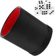 Kisangel Felt Lined Dice Cup for Family Games Stylish Quiet Shaking Dice Accessory for Parties and Gatherings Versatile Use