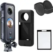 Frame Case Compatible with Insta360 X3 Action Camera - Inst 360 X3 Accessories with Silicone Protective Cover, Screen Protectors