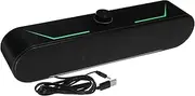 SHINEOFI Soundbar Speaker with LED Lighting Wired Stereo Sound Bar for Tablets Computers Home Use for Music Movies Gaming Wide Compatibility Stable Connection