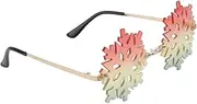 [jojofuny] 1pc Glasses Festival Zubehör Hawaii Kostüm Disco Costume Stylish Eyewear Partybrille Christmas Decor Vintage Decor Clothes for Men Party Performance Prop Miss Funny Metal Props
