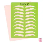 BRAWNA Eyebrow Practice Stencil with Microblading Skin - PMU Supplies