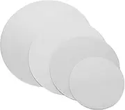 COMNESTBI 4pcs Round Cake Boards White Cardboard Cake Bases for Mousse Dessert Display Thick Fit Easy Transport Nonstick Advantage for Baking Projects