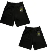 Athletic Works Little Boys Black Mesh Shorts Size 6-7 Small Elastic Waist Pocket