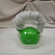 Amazon Basics Rubber Coat Cast Iron Kettlebell - 25 Pounds Lime