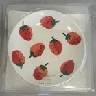 Set 4 Kate Spade New York Strawberry/Plaid Tidbit Appetizers Plates Melamine 6"