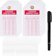 Ladder Safety Inspection Tags, Accident 25PACK, Record Tag
