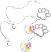 UPKOCH 2pcs Dog Memorial Suncatcher: Pet Loss Remembrance Ornament - Cat Memorial Hanging Keepsake - Present for Pet Owners