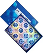 12x Refreshing Bath for Kids Moisturizing and Exfoliating Bath Bombss for Women Gifts Bath Bombssset, Blue