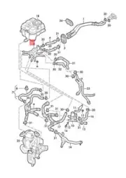 NEW AUDI VW AUDI Q8 Q7 TOUAREG 4MB 4MG 4MN CR7 COOLANT PIPE 4M0121485BA ORIGINAL