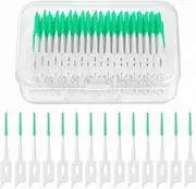 Hsthe Sea 220 Multipurpose Silicone Interdental Brush, Orthodontic Cleaning Brush, Soft Bristles, Portable Floss Stick, Mouth Cleansing (Green)