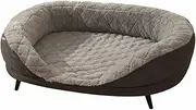 Pet Scene Raised Dog Sofa Bed for Dog Pet, Soft Cat Bed Couch Puppy Sofa Doggy Cushioned Lounge Pet Chaise Furniture Crate Soft Fabric, Size-90x78x29cm