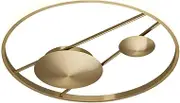 Creative Round LED Three-Color Dimming Ceiling Light, All-Copper Flush Mount Ceiling Lamp, Flat Modern Ceiling Light, Bedroom Corridor Bathroom Laundry Ceiling Lamp