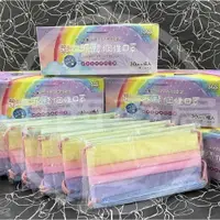 在飛比找蝦皮購物優惠-台灣製三層彩虹口罩(大人/小孩) #同志遊行彩虹口罩