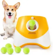 MEKAPLE Dog Ball Thrower Launcher, Automatic Launcher with 6 Mini - Orange