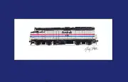 Amtrak F40PH 11"x17" Matted Print by Andy Fletcher signed