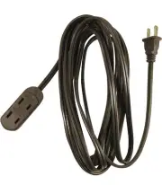 16/2 12ft Brown Extension Cord With 3 Outlets