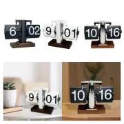 Auto Flip Desk Clock Mechanical Table Flip Clock Large Number Display for Adults