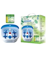 Pursonic Foot Spa Massager with Vibrating Bubbles & Tea Tree Oil Foot Salt Scrub