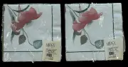 32 MIKASA Silk Flowers Paper Dinner Napkins 2 Packages 16-Ct NOS Factory Sealed