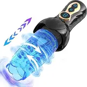 Automatic Male Masturbator, Automatic Rotating Male Masturbatory Cup with 9 Thrusting & Rotating Modes, Sex Toys for Men LED Display Masturbator Cup for Penis Stimulation, Pocket Pussy Male Sex Toys