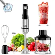 Immersion Blender Handheld, 5 in 1 Hand Blender, Continuously Variable Speed,...