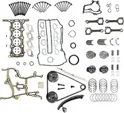 Engine Head Gasket Bolts Set w/Piston kit Con Rod Engine Bearing &Timing Chain Kit fits for GMC Chevy Cruze Buick Sonic Encore Trax 2011-2016 1.4L HS26540PT-1
