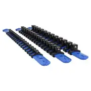 3pc Socket Storage Holder Organiser Plastic Rails 1/4 3/8 1/2 Sockets Bergen
