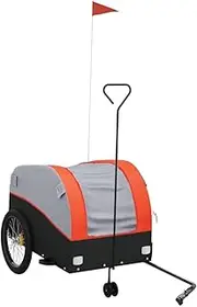 Bike Cargo Trailer Wagon with Flag Bicycle Trailer 45 kg Iron vidaXL