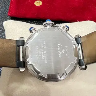 二手真品 Cartier 卡地亞 Pasha 35mm 三眼計時錶