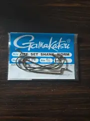 Gamakatsu 07116 Offset Shank Worm Size 6/0 Bronze Hooks 4 Count Made In Japan