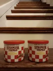 BATH AND BODY WORKS STRANGER THINGS 3 WICK CANDLES PINEAPPLE PIZZA LOT OF 2 NEW
