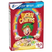910381 1 X 297G BOX GENERAL MILLS LUCKY CHARMS FRSOTED TOASTED CEREAL W/ MALLOWS
