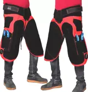 Farrier Chaps Leather and Canvas 4 Knife Pockets with Back Support Apron .
