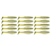 3x 5PK 4In Rapala Crush City Heavy Plastic Paddle Tail Lures - Pearl Watermelon